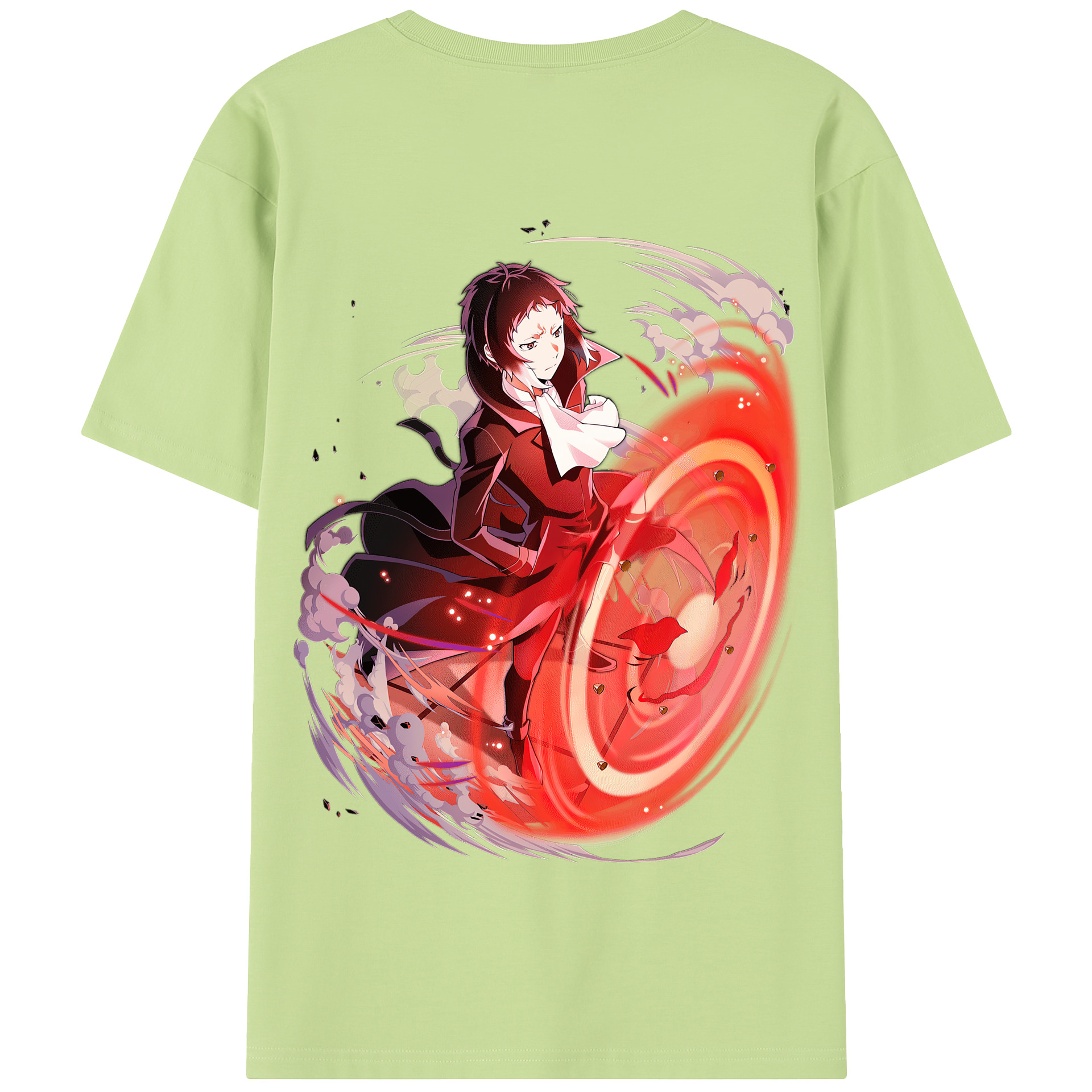 （画像用） 文豪ストレイドッグス Bungo Stray Dogs 綿100％半袖Tシャツ（背面プリント）